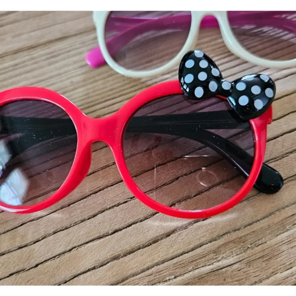 Girl Polkadot Bow Sunglasses Bundle New